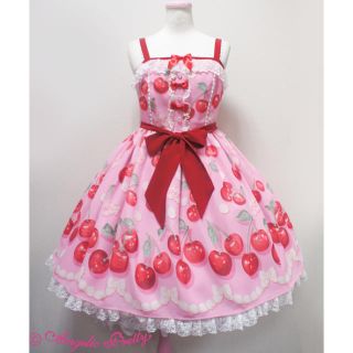 アンジェリックプリティー(Angelic Pretty)のAngelic pretty creamy cherry JSK ワンピ ピンク(ひざ丈ワンピース)