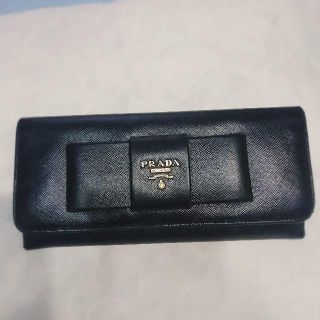 プラダ(PRADA)のPRADA 長財布 リボン サフィアーノ(財布)