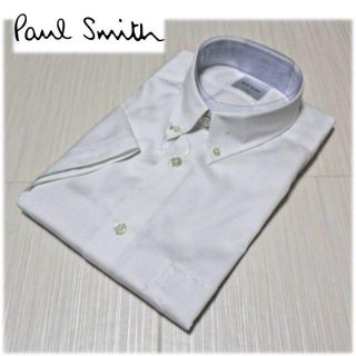 ポールスミス(Paul Smith)の《ポールスミス》新品 ストライプ ボタンダウンドレスシャツ 半袖 Lサイズ(シャツ)