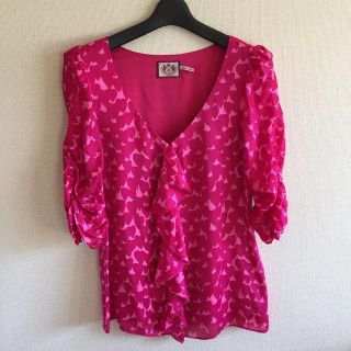 ジューシークチュール(Juicy Couture)のジューシー♡ピンクハートブラウス(シャツ/ブラウス(半袖/袖なし))