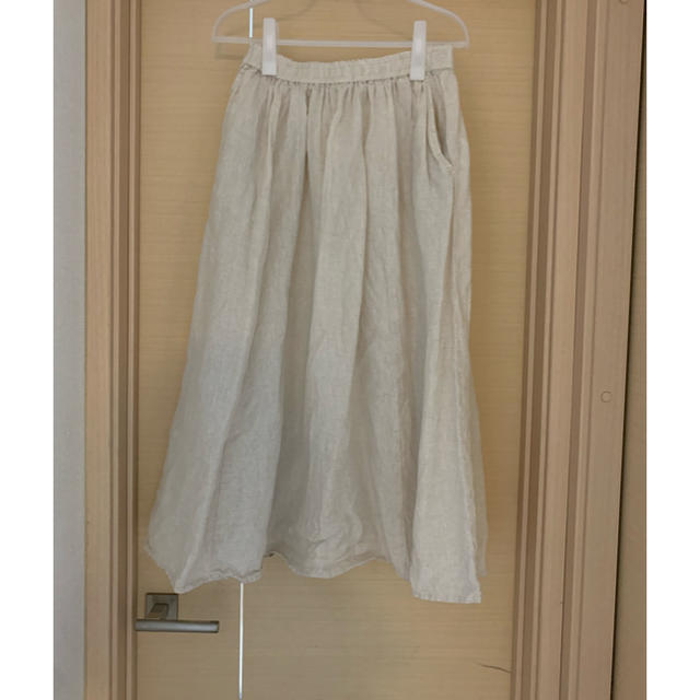 MUJI (無印良品)(ムジルシリョウヒン)のフレンチリネン洗いざらしイージーマキシスカート レディースのスカート(ロングスカート)の商品写真