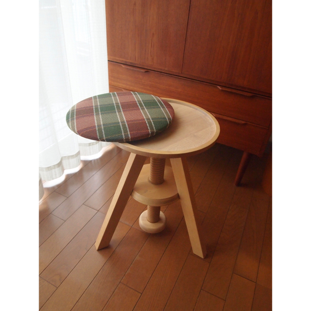 ミナペルホネン タンバリン ハンドメイド 昇降式 スツール 生地 ミナペルホネン タンバリン ハンドメイド 昇降式 スツール 生地