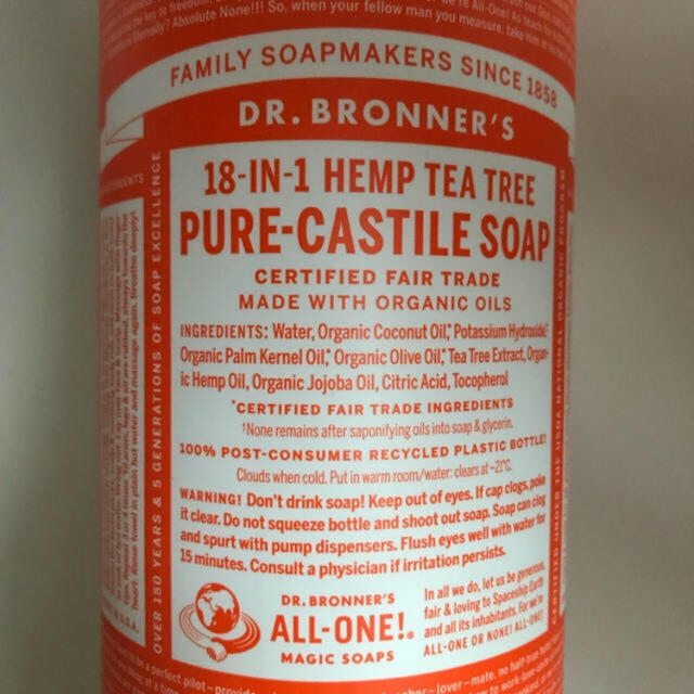 Dr.Bronner(ドクターブロナー)の★Dr.Bronner's★ 米国 ドクターブロナー マジックソープ 944ml コスメ/美容のボディケア(ボディソープ/石鹸)の商品写真