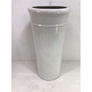 新品 陶器傘立て 白 若干難あり(傘立て)