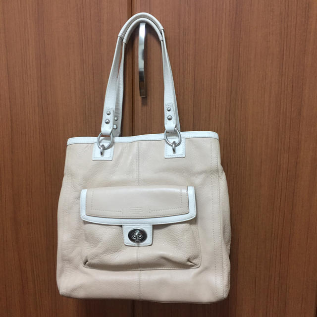 COACH - COACH コーチ 【美品】レザー トートバッグ カバン ベージュ