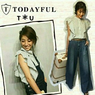 トゥデイフル(TODAYFUL)の◎cak様専用◎ 【新品】 TODAYFUL ストライプフレアシャツ(シャツ/ブラウス(半袖/袖なし))