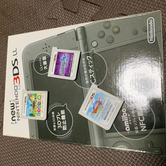 new 3DSLL メタリックブラック ソフト3点 - 携帯用ゲーム機本体