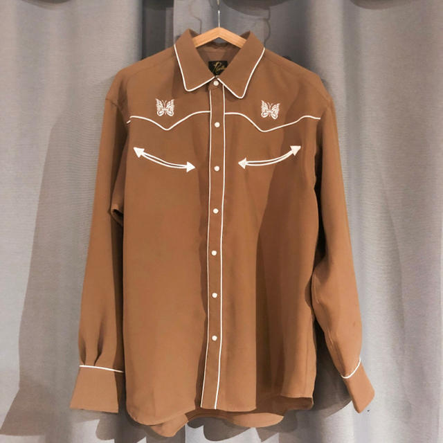 Needles(ニードルス)の【ほぼ新品】NEEDLES 19ss カウボーイシャツ ニードルズ ブラウン  メンズのトップス(シャツ)の商品写真