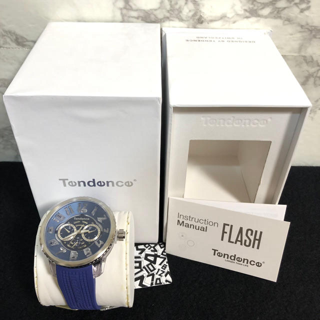 【新品未使用】アナログ 腕時計 Tendence FLASH ネイビー