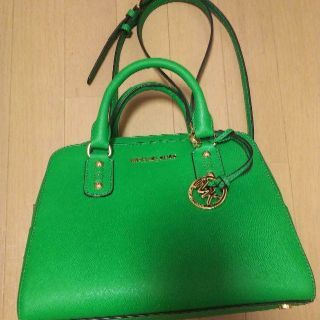 マイケルコース(Michael Kors)のマイケルコース ☆2way ハンドバッグ☆ グリーン ＜美品＞(ショルダーバッグ)