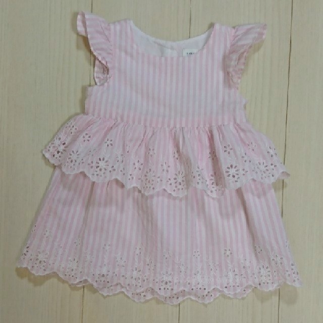 babyGAP(ベビーギャップ)のbabygap ストライプワンピース キッズ/ベビー/マタニティのベビー服(~85cm)(ワンピース)の商品写真