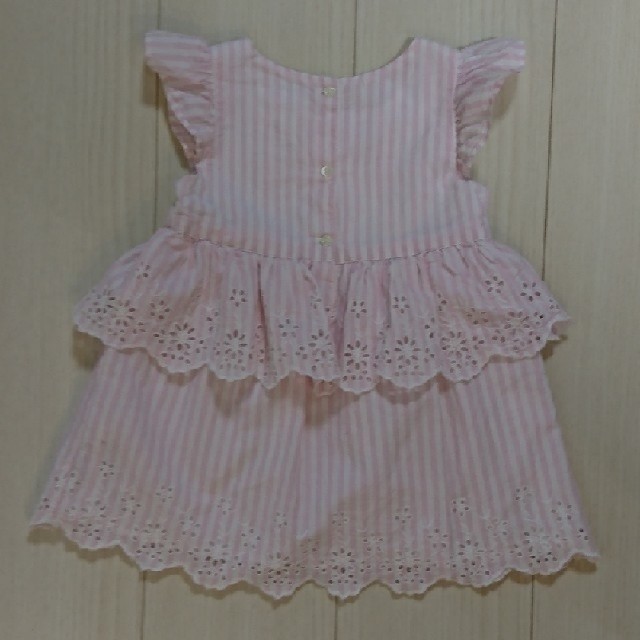 babyGAP(ベビーギャップ)のbabygap ストライプワンピース キッズ/ベビー/マタニティのベビー服(~85cm)(ワンピース)の商品写真