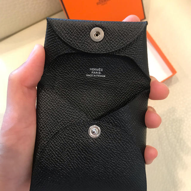 Hermes(エルメス)の新品同様 エルメス コインケース バスティア   ブラック A刻印 レディースのファッション小物(コインケース)の商品写真