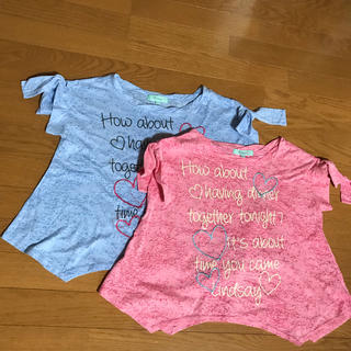 ナルミヤ インターナショナル(NARUMIYA INTERNATIONAL)のリンジーカットソー     色違い2枚組(Tシャツ/カットソー)
