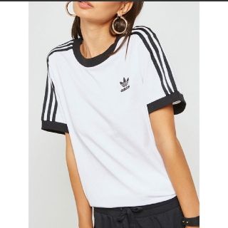 アディダス(adidas)の新品　レディース S アディダスオリジナルス　3 STRIPES TEE(Tシャツ(半袖/袖なし))