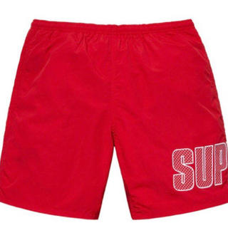 シュプリーム(Supreme)のS supreme Logo Appliqué Water Short Red(水着)