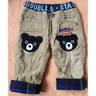 ダブルビー(DOUBLE.B)のダブルビー コーデュロイワッペンパンツ 80(パンツ)