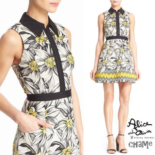 ★ Alice + Olivia 花柄ワンピース ドレス US0★