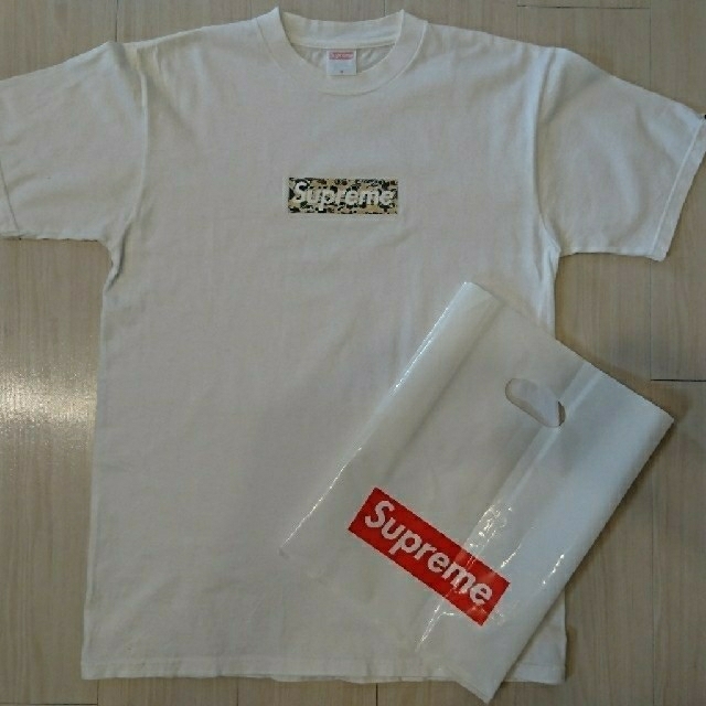 訳あり商品 supreme - Supreme × Tシャツ bape Tシャツ+カットソー(半袖+袖なし)