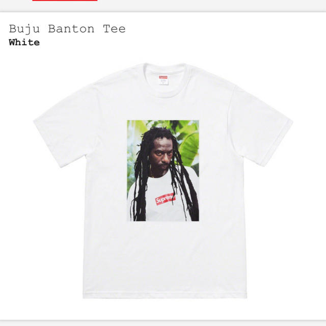 白 Lサイズ Supreme Buju Banton Tee サマー TシャツTシャツ/カットソー(半袖/袖なし)