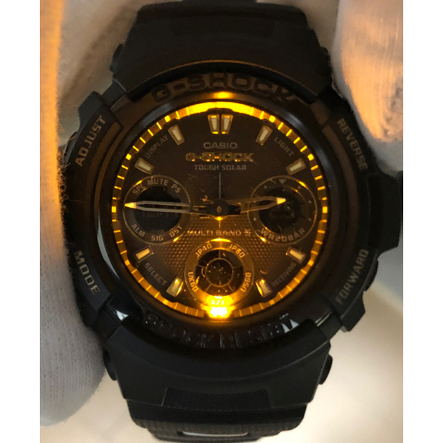 G-SHOCK(ジーショック)のG-SHOCK/デジアナ/電波/ソーラー/AWG-100/ブラック/メタルバンド メンズの時計(腕時計(デジタル))の商品写真