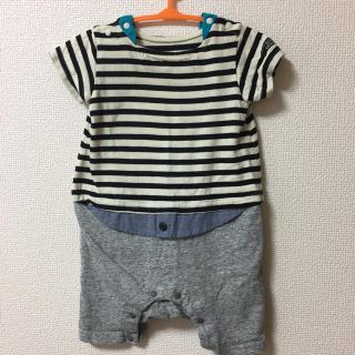 エフオーキッズ(F.O.KIDS)のストライプ柄カバーオール(カバーオール)