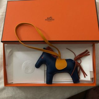 エルメス(Hermes)のエルメスロデオチャームmm ブルーマント正規品(バッグチャーム)