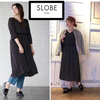 スローブイエナ(SLOBE IENA)の2016AW  ドットカシュフウロングワンピース(ロングワンピース/マキシワンピース)