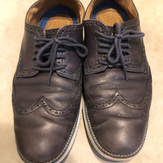 コールハーン(Cole Haan)のコールハーンネイビーレザースニーカー8 1/2(スニーカー)