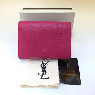 サンローラン(Saint Laurent)の未使用✨正規品 折り財布★可愛いピンク(財布)
