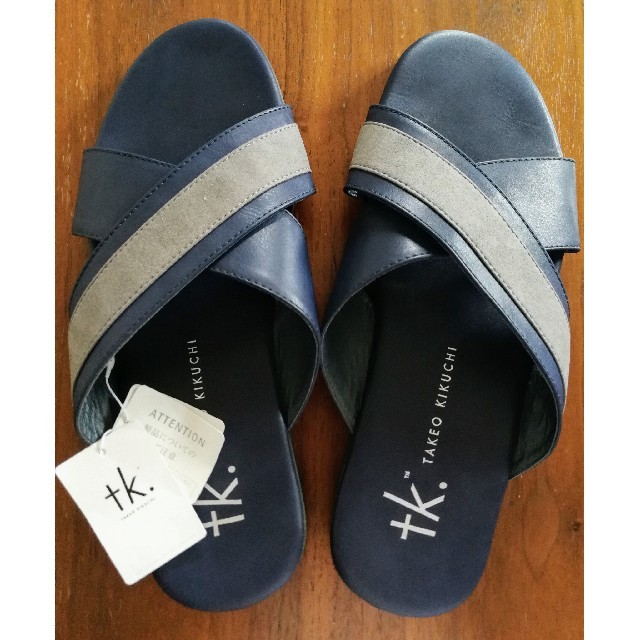 TAKEO KIKUCHI - tk. 新品 メンズ クロスストラップサンダル(ネイビー)の通販 by amber's shop|タケオキクチならラクマ