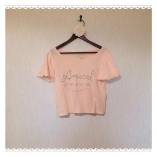 マジェスティックレゴン(MAJESTIC LEGON)の袖フリル ロゴTシャツ♡(Tシャツ(半袖/袖なし))