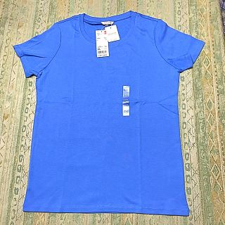 ユニクロ(UNIQLO)の新品 ユニクロ 半袖Tシャツ ブルー(Tシャツ(半袖/袖なし))