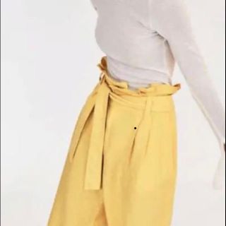 ザラ(ZARA)のZARA BASIC リネンワイドパンツ (カジュアルパンツ)