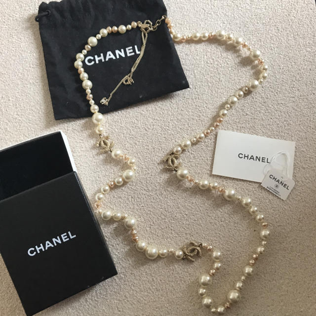 CHANEL - お値下げ　CHANELシャネル パールロングネックレス