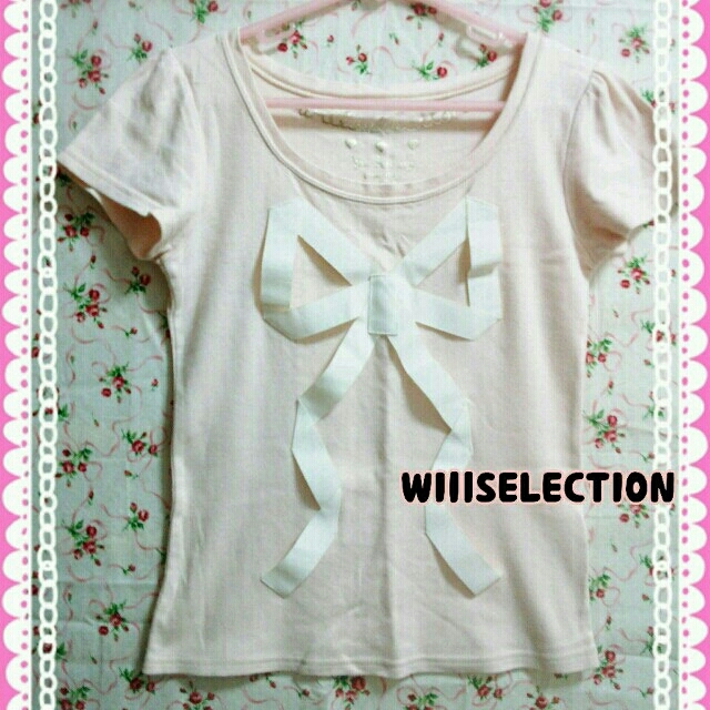 WILLSELECTION(ウィルセレクション)のWill*ﾘﾎﾞﾝTシャツ♪ レディースのトップス(Tシャツ(半袖/袖なし))の商品写真