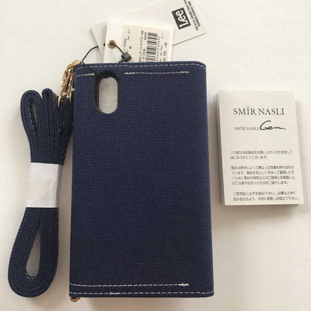 SMIR NASLI(サミールナスリ)の新品 サミールナスリ  Lee×SMIRNASLI iPhoneX用ケース 紺 スマホ/家電/カメラのスマホアクセサリー(iPhoneケース)の商品写真