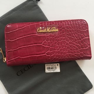 セシルマクビー(CECIL McBEE)の新品 セシルマクビー クロコ柄 ラウンドファスナー 長財布 ウォレット ピンク(財布)