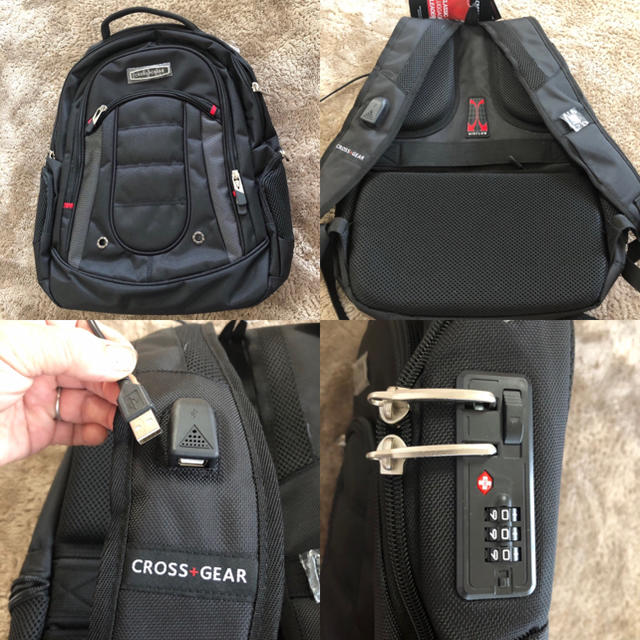 値下げ！ CROSS GEAR バックパック ラップトップ用 USB、鍵付き