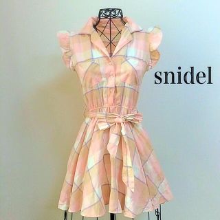 スナイデル(SNIDEL)のスナイデル♡チェックワンピース(ミニワンピース)