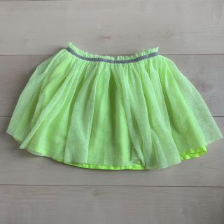 ザラキッズ(ZARA KIDS)のZARA kids チュール スカート 蛍光イエロー サイズ116、5／6歳(スカート)