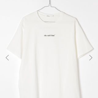 ニコアンド(niko and...)のshe said that letter T shirt  (Tシャツ(半袖/袖なし))