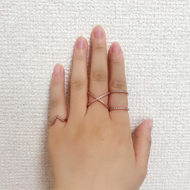 Astrid & miyu 18K ピンクゴールド指輪 レディースのアクセサリー(リング(指輪))の商品写真