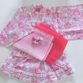 シマムラ(しまむら)の女の子 浴衣ドレス 5点セット(甚平/浴衣)
