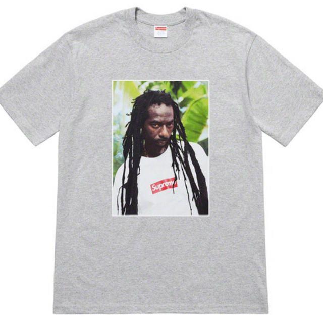 L Supreme buju banton tee シュプリーム grey