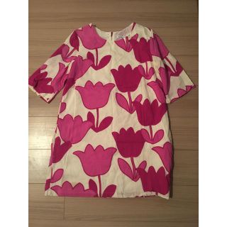 マリメッコ(marimekko)のマリメッコ チューリッププリント チュニックワンピース(ひざ丈ワンピース)