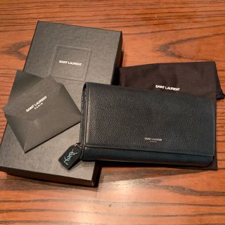 サンローラン(Saint Laurent)のクラシック　サンローラン　フルジップウォレット（ブラック)(財布)