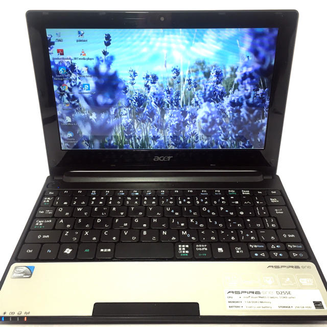 ☆お洒落☆Acer D255E ラメ入りホワイト 高速SSD Office他