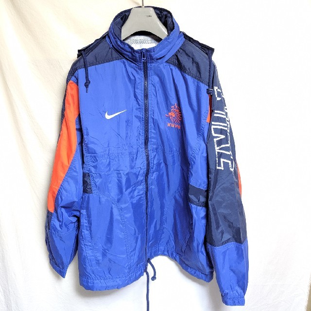 90's銀ﾀｸﾞNIKE KNVBﾅｲﾛﾝｼﾞｬｹｯﾄ