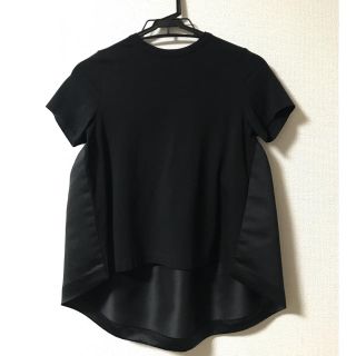 バーニーズニューヨーク(BARNEYS NEW YORK)のYOKO CHAN ヨーコチャン Back cocoon カットソー 黒 38(カットソー(半袖/袖なし))